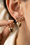 Women's Bow Heart Model Design Gold Earrings - 2