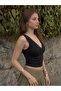 Women's Lace Detailed Seersucker Textured Crop Blouse - 3