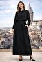 Women's Hijab Belted Cepken Detailed Casual Modern Cut Ferace - 5