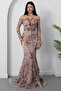 Crew Neck Sequin Detailed Tulle Dress 6087