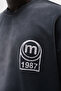 Men's m Logo Printed Washable Oversize T-Shirt Black - 7