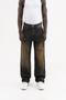 Men's Effected Velvet Baggy Jean Trousers Sunburn Wash