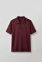 Men's Relaxed Fit Basic Polo Neck T-Shirt Claret Red