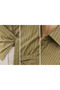 Women's Green Striped Side-Tie Slim Fit Shirt - 3