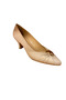 Genuine Leather Metal Detailed Heeled Shoes - 3