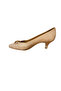 Genuine Leather Metal Detailed Heeled Shoes - 6