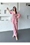 Women's Embroidered Waist-Tie Kimono Pants Stylish Set - 3