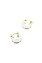 Glb-Stl41414 Baget Stone Earrings - Gold