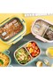 2 Compartment Stainless Steel Leak-Proof Storage Container Lunch Box 0.85 Lt. Green-Yellow - 6