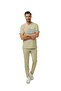 Beige Technician Technician Medical Secretary Uniform Positive Lycra Scrubs Set (Compliant with New Regulations) - 3