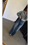 Oval Black Arched Straight Leg Jeans Blue - 2