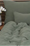 Muslin Duvet Cover Set Double Size Beige |   With Sheets - 3
