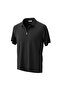 Metropolitan 6505 Black Men's Polo Collar Short Sleeve T-Shirt - 4