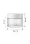 3 Pcs Frosted White Glass with White Cap Lip Sleeping Cream Cosmetic Hand Care Travel Jar 50 ml - 3