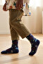 Patterned Navy Blue Children's Socks - 4