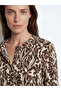 Brown Hakim Collar Floral A-Line Dress (S6) - 3