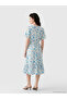 V-Neck Floral Waist Dress - 3