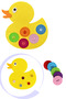 Colorful Cute Duck Button-Pushing Children's Educational Tutorial Felt Duck-Shaped Developmental Game - 5