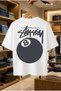Summer Short Sleeve T-Shirt Anti-Sweat Cotton Printed T-Shirt Stüssy 8 Ball Billiards