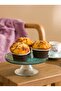 Lcw Home Turquoise Decorative Glass Stand Presentation Bowl 16 cm - 2