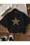 Womem Women's Star Leopard Pattern Printed Tshirt