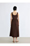 Nevavm Square Collar Gathered Waist Fitted Dress with a Difference - 4