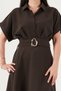 Shirt Collar Belted Maxi Dress Dress 6922376 - 5
