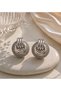 ZR Model 3 cm Hoop Design Women's Earrings in Silver and Gold Tones: Stylish, Modern, and Trendy Earrings - 3