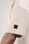 Crew Neck Oversize Fit Men's T-Shirt with Stone Logo Detail - 5