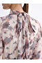 Nevavm High Collar Patterned Layered Dress with a Difference - 3