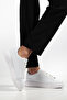 Men's White Casual Shoes with White Stitched Soles - 6