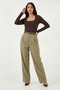 Wide Leg High Waist Belted Trousers Pants 6923807 - 2