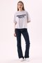 Crep Women's Midnight Text Printed Back Print Crew Neck Short Sleeve T-Shirt – Oversize Fit - 4
