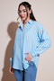 Cotton Striped Oversize Long Sleeve Shirt Shirt 26Y0670K1 - 2