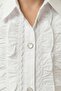 Girl's White Shirt with Ruffles and Lace on the Front - Turquoise Bow Accessory (Ages 5-14) - 6