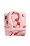 Lcw Dream Strawberry Patterned Plush Women's Dressing Gown - 4