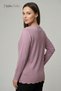 Women's Powder Mountain Blend Pattern Collar and Skirt Embroidered, Stoned Mother Combed Cotton Blouse - 2