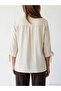 Striped Linen Blend Women's Shirt (S6) - 4