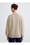 Nevavm Women's Thick Sweatshirt with Oval Collar and Printed Design - 4