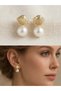 Vintage Style Earrings for Women - Pearl - Gold Color