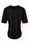 Black Blouse with Shirred Sides