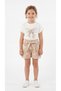 Bow Tie Ribbon and Stone Girls' T-Shirt-Shorts Set