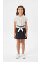 All over Rose Print Bowknot Girls' Shirt-Shorts Set