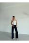 Metal Buckle Detailed Single Shoulder Strap Sandy Fabric Women's Blouse - 3