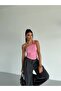 Metal Buckle Detailed Single Shoulder Strap Sandy Fabric Women's Blouse - 4