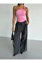 Metal Buckle Detailed Single Shoulder Strap Sandy Fabric Women's Blouse - 3