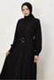 Belted Linen Effect Dress 46324 - 3