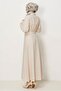 Belted Linen Effect Dress 46324 - 4