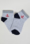 3 Pack Patterned Ankle Socks - 2