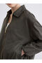 Shirt Collar Suede Look Women's Jacket - 3